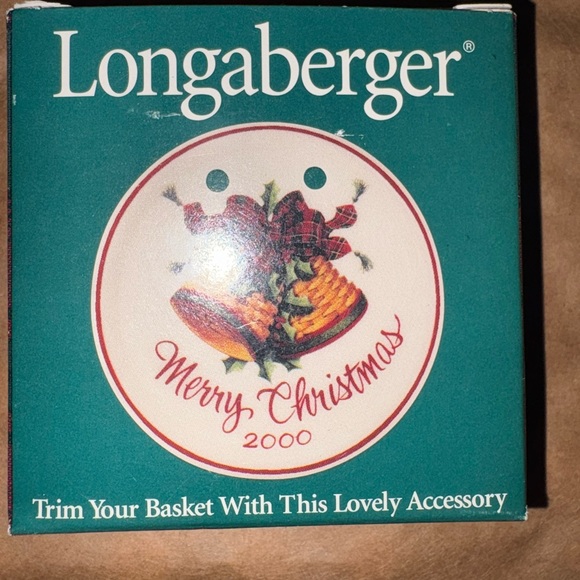 Longaberger vintage .  Festive Holiday Ornament - Green and Red - Picture 2 of 5